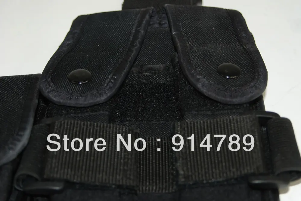 

TACTICAL DROP-LEG QUATERNATE MAG POUCH BLACK -32689