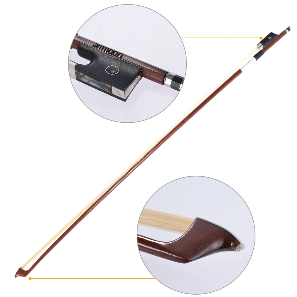 ammoon 4/4 Full Size Violin Fiddle Well Balanced Brazil Wood Circle Style Bow Exquisite Horse Hair Ebony | Спорт и развлечения