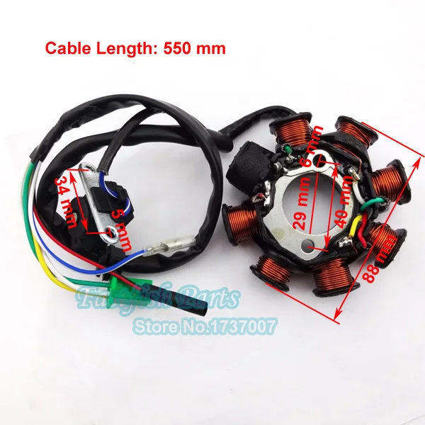 Магнитный статор гоночная катушка зажигания AC CDI коробка для GY6 125cc 150cc Скутер