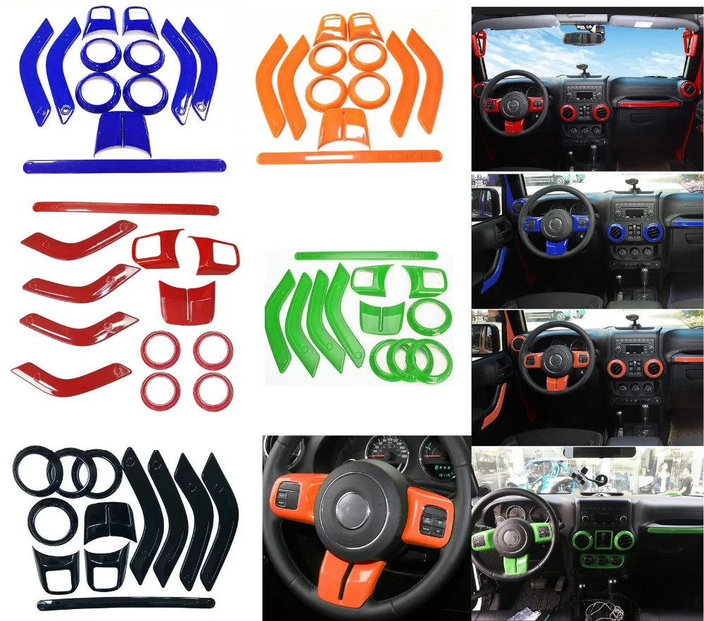 12 шт./компл. ABS хромированная отделка рулевого колеса кондиционера