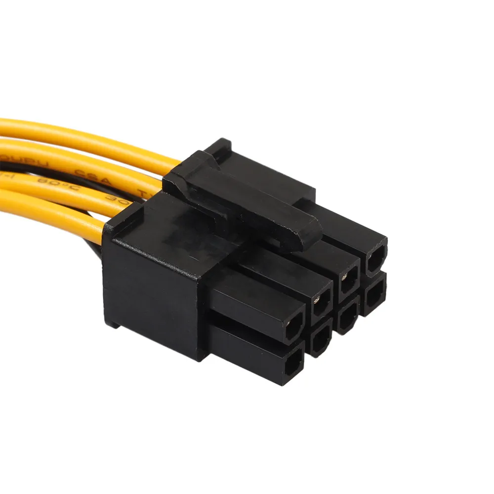 (США респон) 15Pin SATA Male к 8pin(6 + 2) PCI-E Видеокарта адаптер питания кабель Прямая