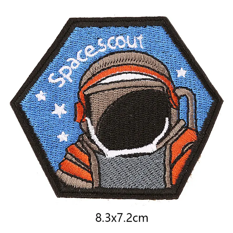 Astronaut 6 Аэронавтика космический астронавт железные нашивки одежда вышитая аппликация логотип нашивка полоса Значки для одежды сумка - Цвет: Astronaut 6