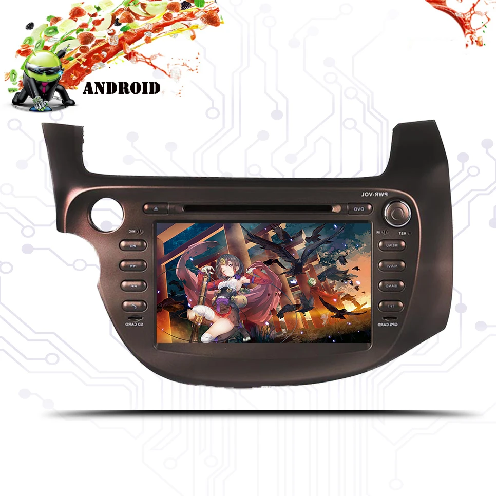 Android 9 0 Восьмиядерный 1024*600 Подходит для HONDA Fit JAZZ LHD RHD 2007 2008 2012 13 автомобильный dvd