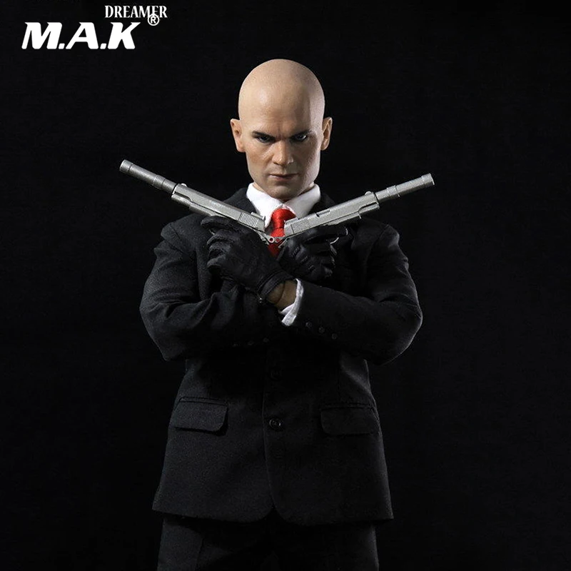 1:6 весы Hitman 47 1" Мужская фигурка полный набор с головой костюм пистолет Модель и тело