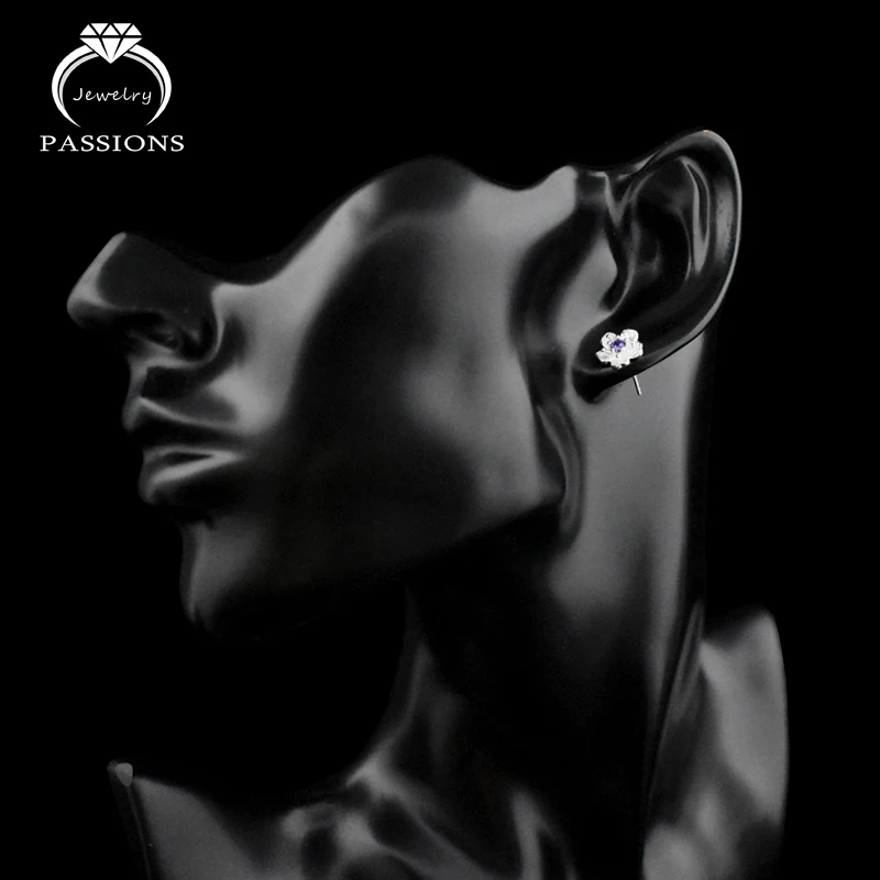 Женский комплект из кольца и серёг серебра 925 пробы | Украшения аксессуары