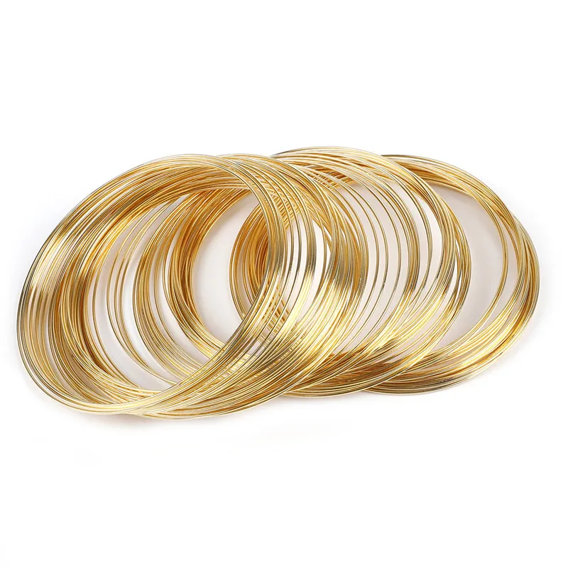 Gold 6 см 100 шт памяти бисер стальная проволока Шарм для DIY ювелирных изделий ювелирные изделия браслет Изготовление торговля - Цвет: Gold