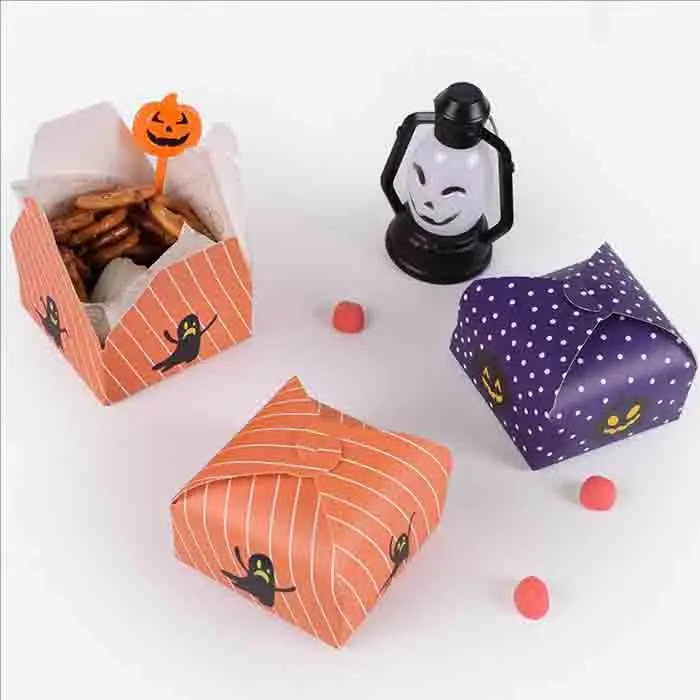 

100PCS/50PCS Cartoon Gift box Halloween Party Favors Candy Box Chocolate Case Party Favor Paper Gift Packing Boxes