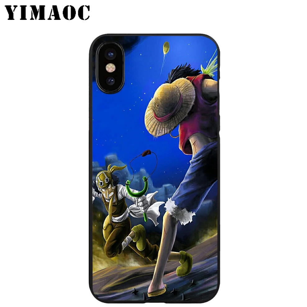 YIMAOC один кусок аниме Мягкий ТПУ Черный силиконовый чехол для iPhone X или 10 8 7 6 6S Plus 5 5S