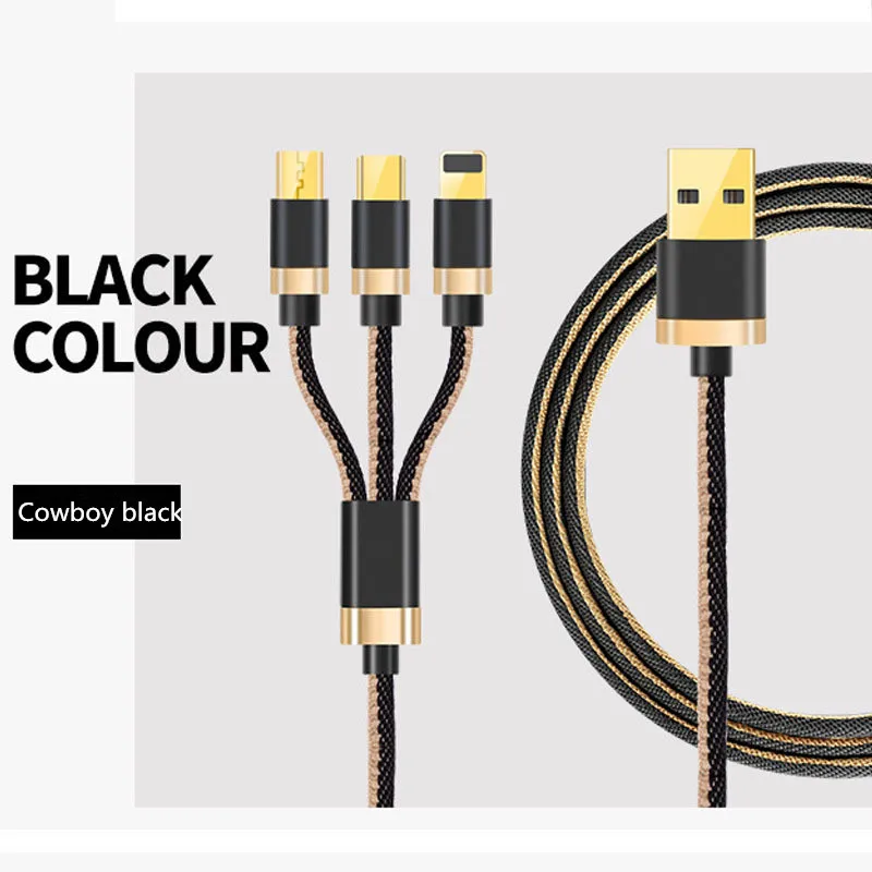 3 в 1 мобильный 2AMAX телефонный кабели для iPhone 6 Samsung Micro USB type C зарядное устройство для Xiaomi huawei Быстрая зарядка type-C Дата кабель