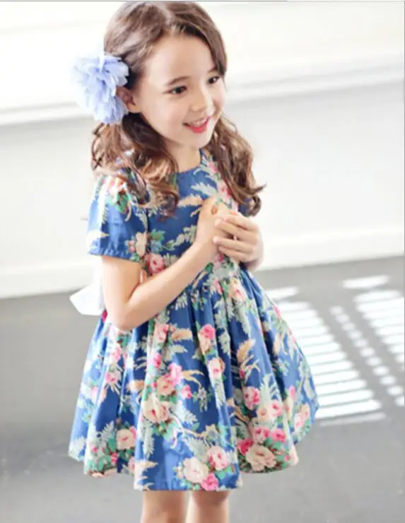 2019 New arrival summer Girl dress fashion Korean version Floral princess elegant beautiful L32 | Детская одежда и обувь