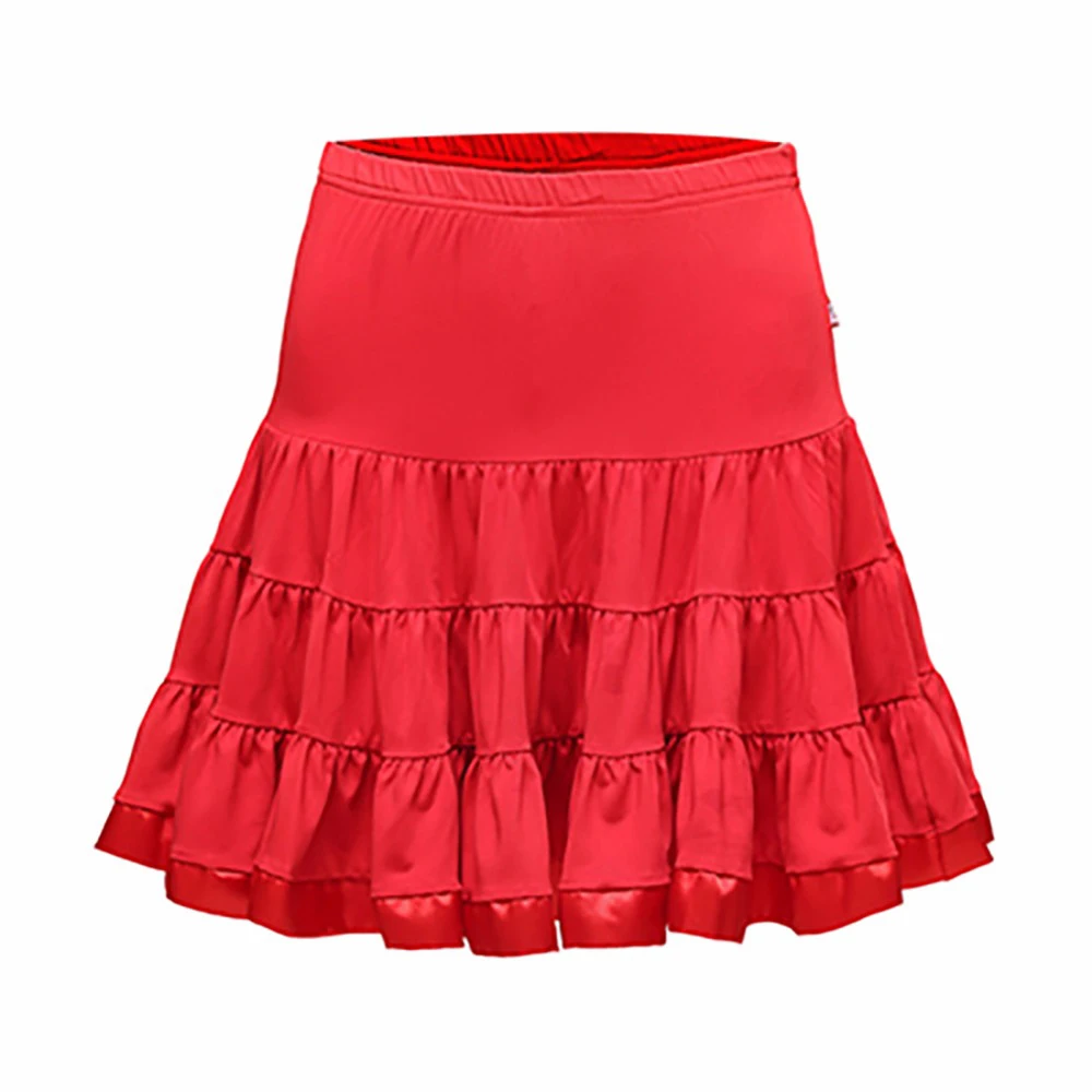 

Height Quality Latin Dancing Skirt For Ladies Red Black Purple Silk Satin Skirt Women Roupas De Ballet Infantil Fashions 10396