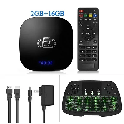 2G16G A3 Backlit RU A95X F1 Android 8,1 Смарт ТВ приставка Amlogic S905W ТВ приставка четырехъядерный для Смарт ТВ приставка 16 Гб Поддержка 4K WiFi Youtube PK X96 мини - Цвет: 2G16G A3 Backlit RU