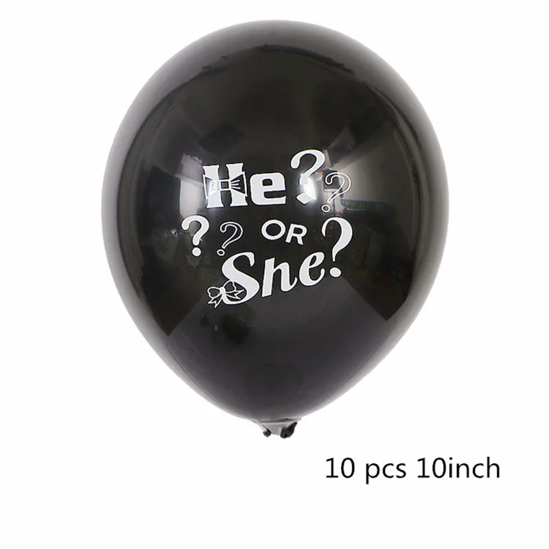10pcs 10inch B 1 шт гигантский надувной шар, он/она, пол, раскрывает шары, мальчик или девочка, детский душ, тематическая активность, украшения для детей - Цвет: 10pcs 10inch B