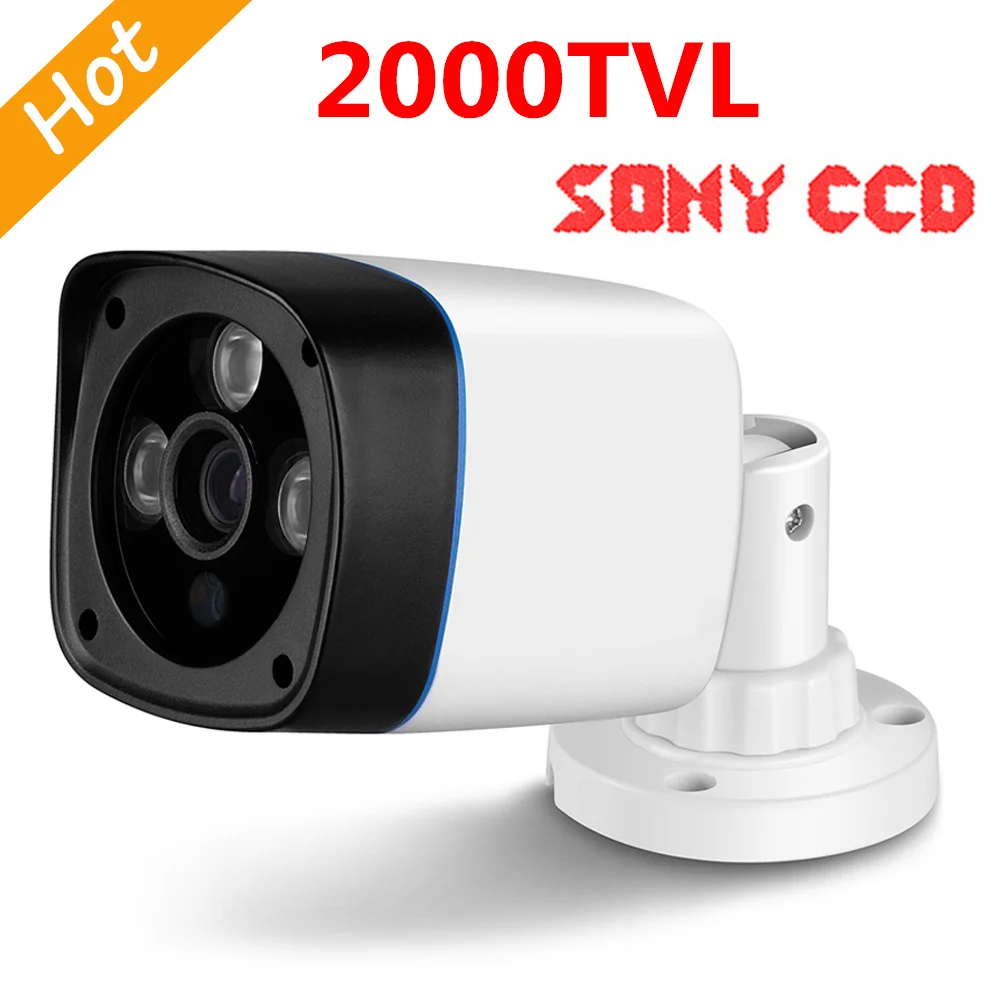Уличная камера видеонаблюдения Sony с 3 ИК светодиодами 2000 TVL CCD 50 метров бесплатная