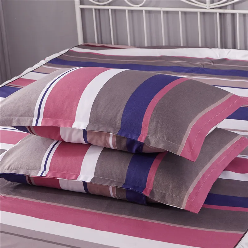 Пододеяльник Твин Полный Королева Размер Серый полосатый сетки мультфильм