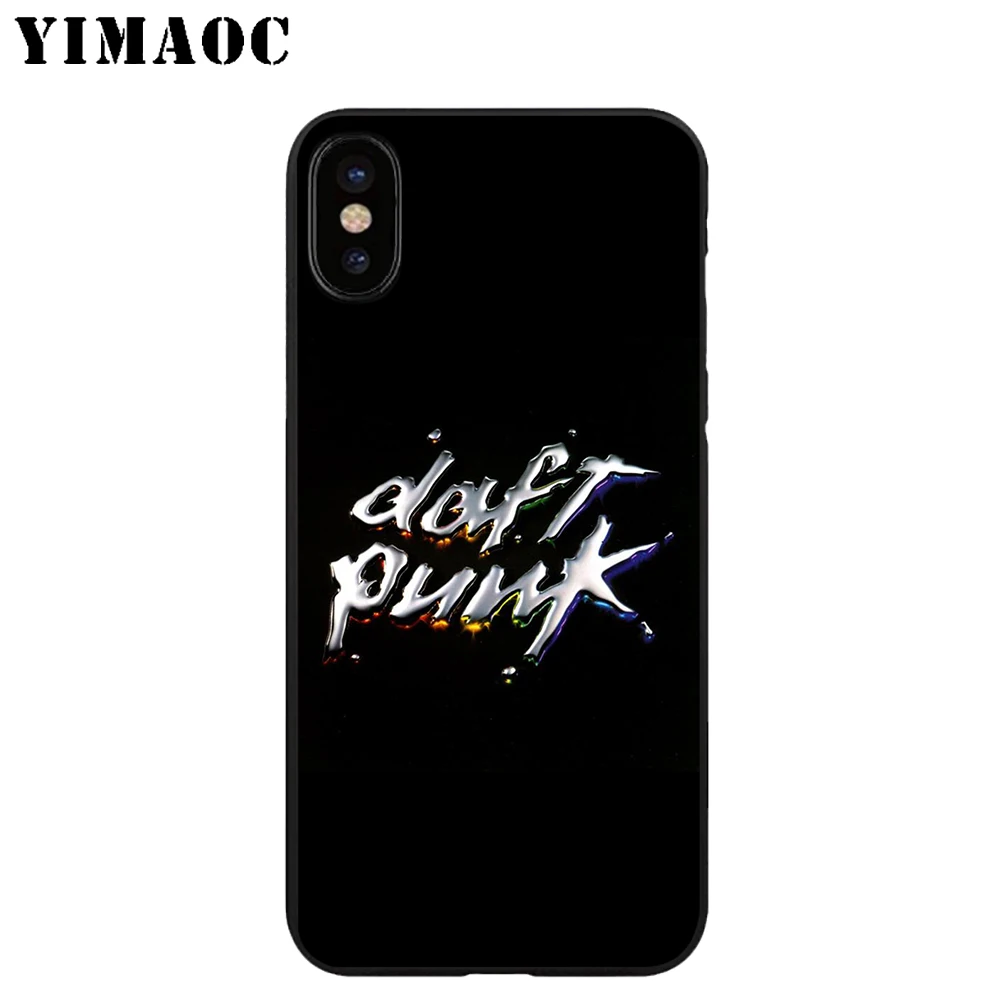 YIMAOC Daft панк Мягкий ТПУ Черный силиконовый чехол для iPhone X или 10 8 7 6 6S Plus 5 5S SE Xr Xs Max |