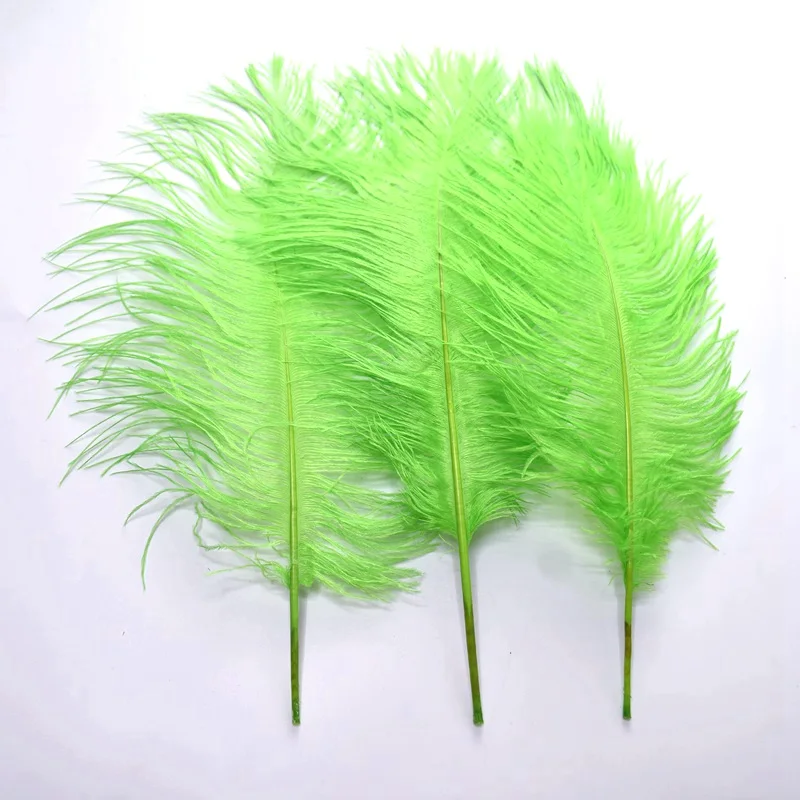 Apple green Оптом дешево 100 шт./лот 35-40 см Плюм белые страусиные перья для поделок DIY свадебные украшения из перьев вечерние аксессуары - Цвет: Apple green