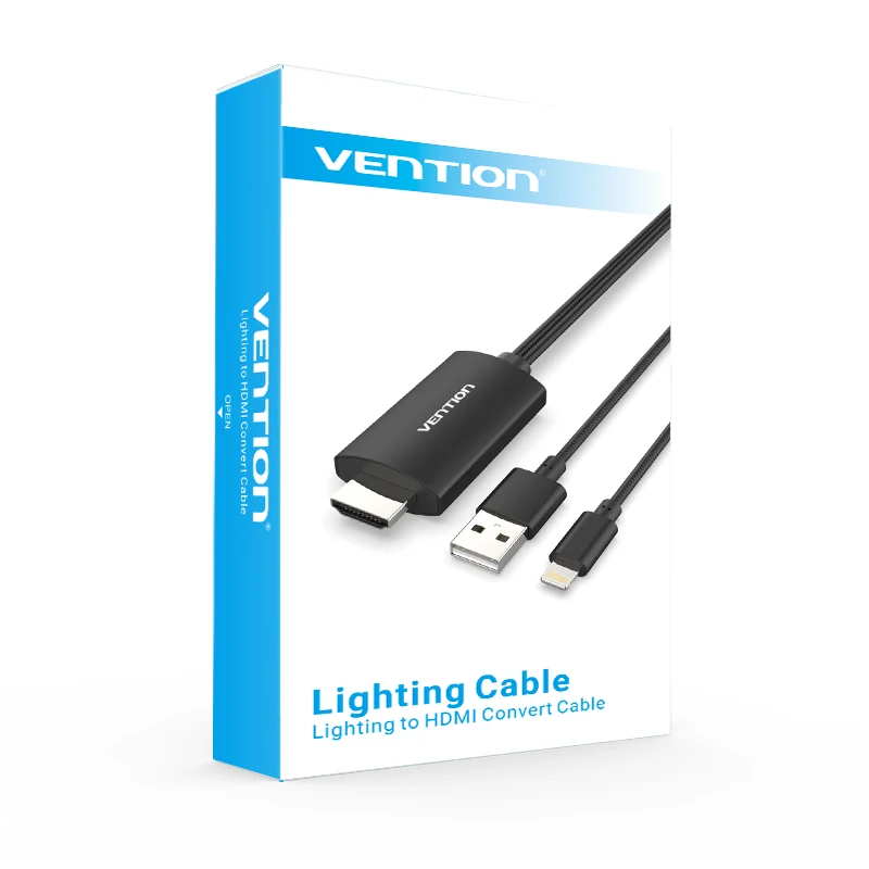 Vention Lightning to HDMI Cable for iPhone 6 7 8 X iPad iOS smartphone HDTV AV USB Adapter 1080P Converter | Электроника