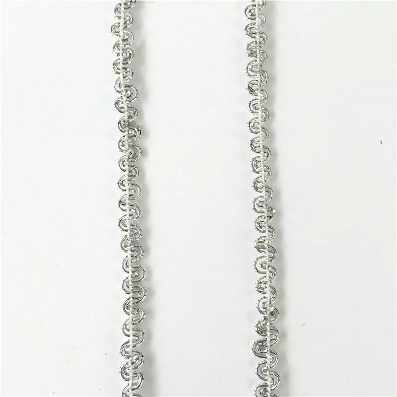 30 ярдов/партия ширина 6 мм нить искусственный шелк волнистая кружевная отделка