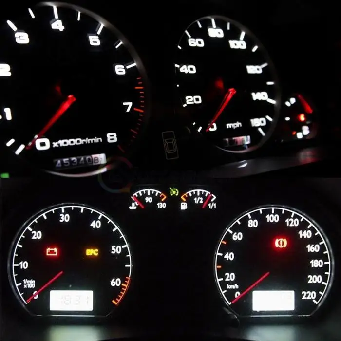 10 шт. T5 17 37 73 74 SMD 5050 авто 12vled лампа приборной панели автомобиля инструмент лампочки для Ford