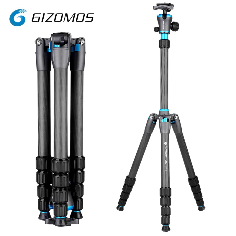 GIZOMOS GD-25C5 + GHD-30D легкий профессиональный портативный штатив из углеродного