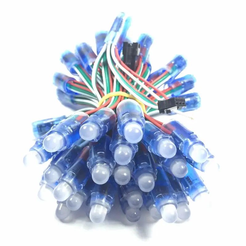 50 шт. DC 5 в 12 мм WS2811 RGB светодиодный пиксельный светильник IP68 Водонепроницаемый светодиодный светильник ing полноцветный Рождественский светильник