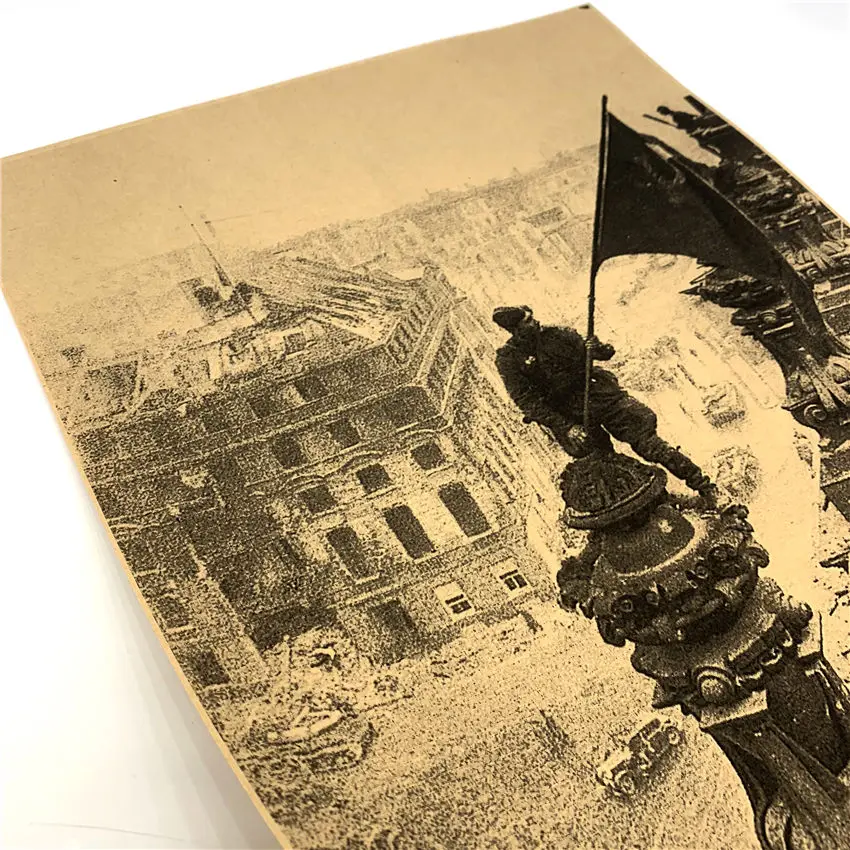 Вторая мировая война, Берлинский фильм, винтажные плакаты, ретро бумага, настенные наклейки, живопись, настенные картины для гостиной 42x30 см GGB020
