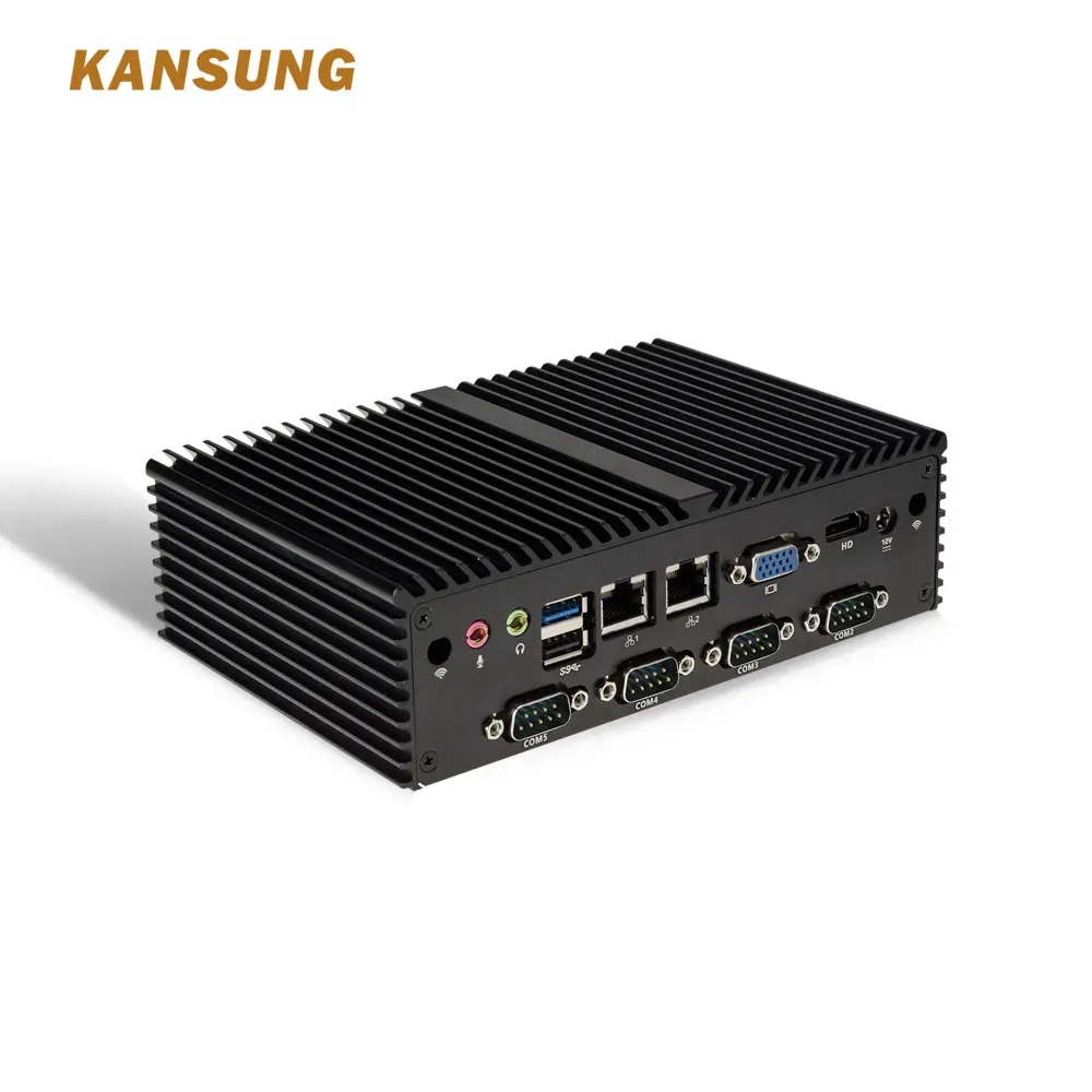 Kasung мини ПК K190X 7 RS232 VGA Dual Lan 8 USB Celeron J1900 четырехъядерный безвентиляторный X86 POS киоск IPC компьютер