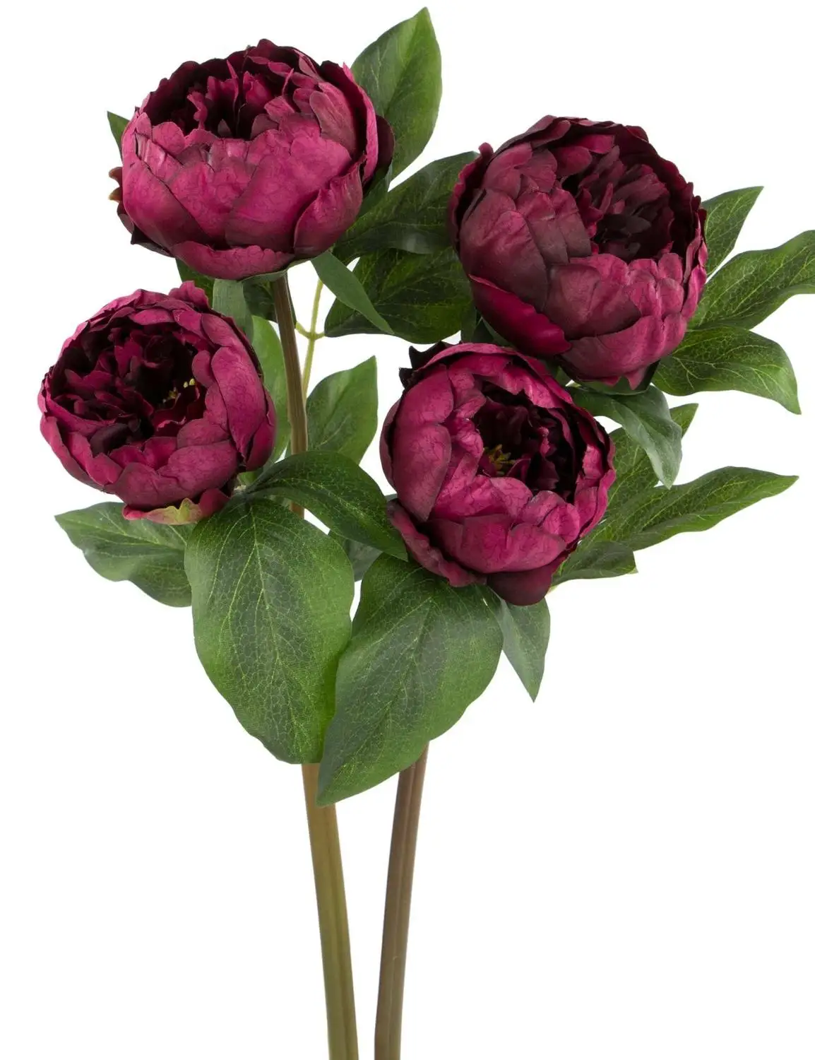 Wine red 2PCS Rinlong Искусственные цветы 2 шт. европейские искусственные пионы 2" Шелковые цветы стебли для домашнего декора вечерние украшения своими руками Свадебные украшения - Цвет: Wine red 2PCS