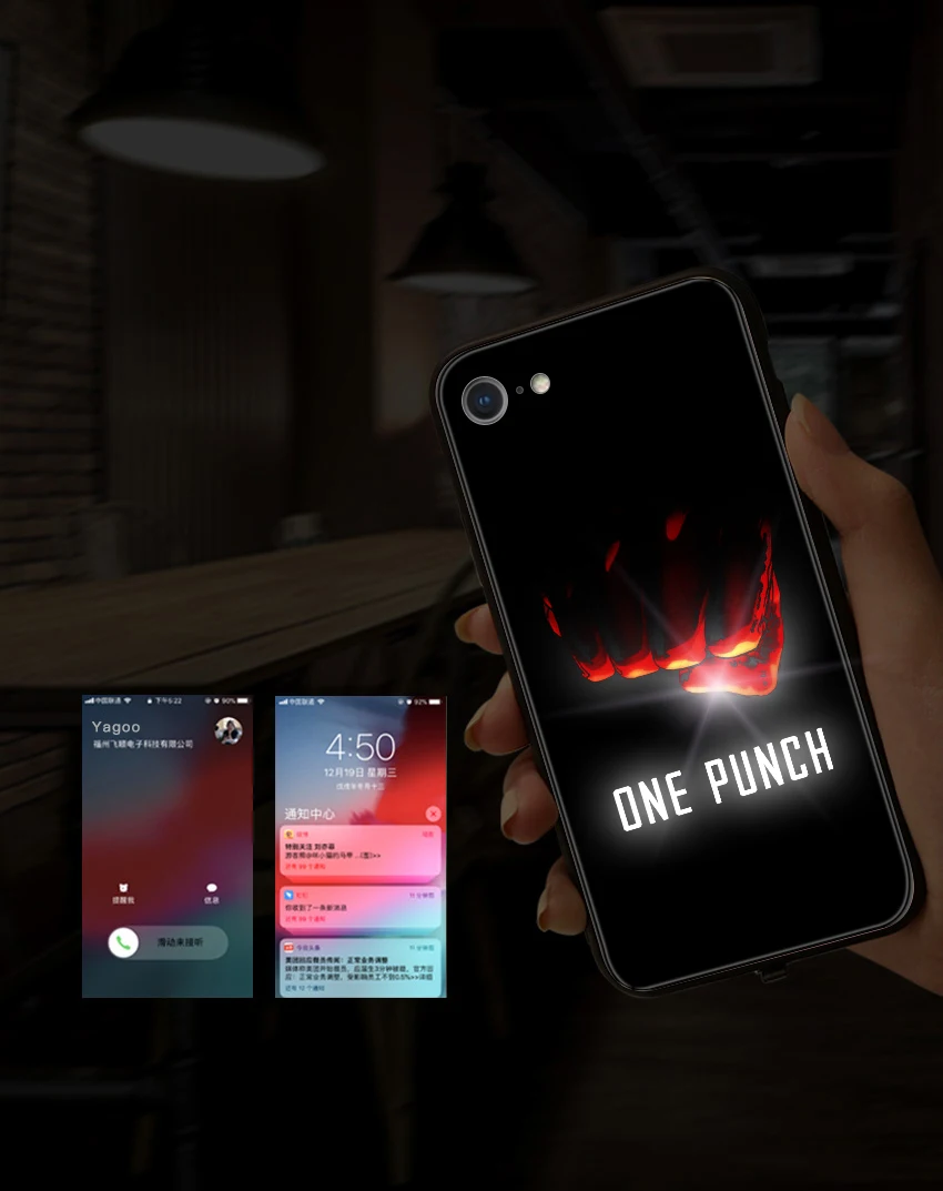 Mofi умный светодиодный светящийся чехол для телефона для Apple iPhone 7 8 Plus чехол s задняя крышка чехол с животными роскошный Силиконовый Модный персонаж