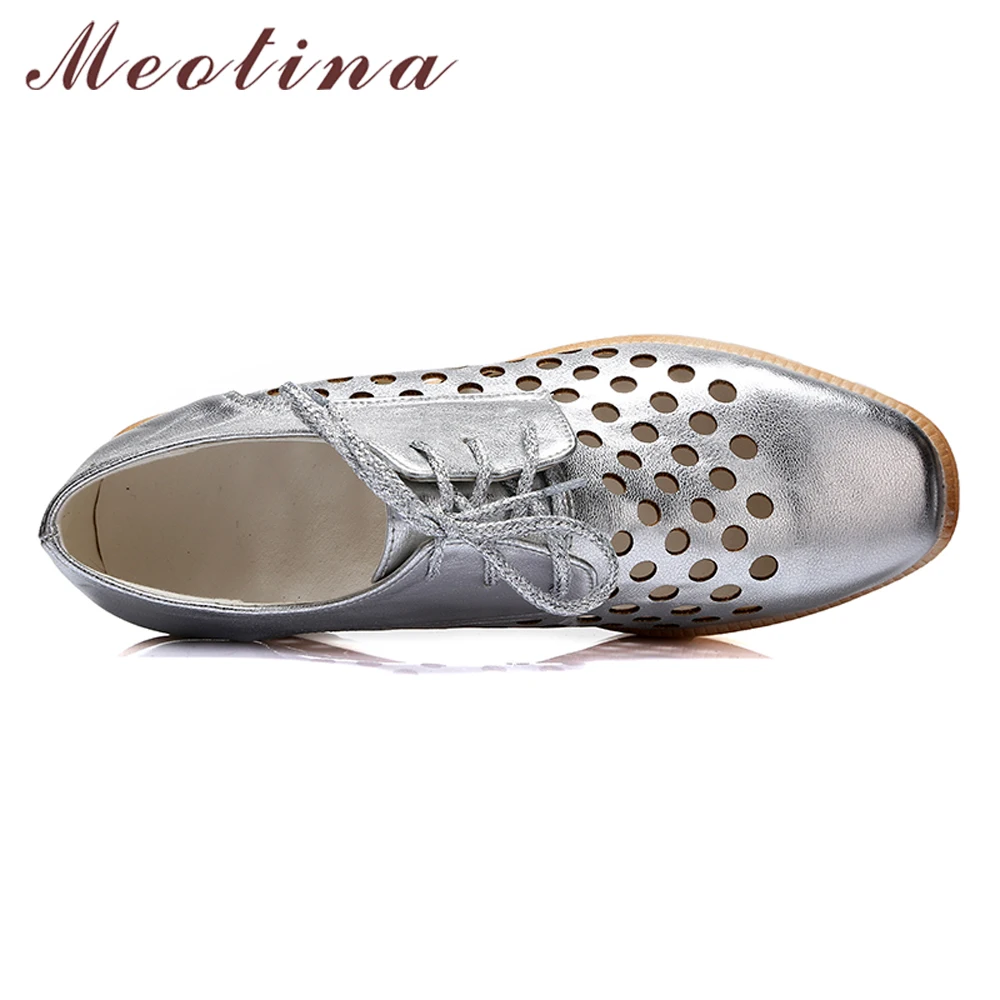 Женские повседневные туфли-лодочки Meotina Осенняя обувь на платформе с квадратным