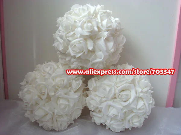 

HOT SALE!!! 5'' 13cm Wedding Foam Rose Flower Ball Foam Inside,"Free Shipping"
