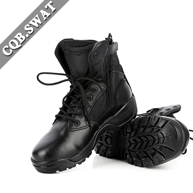 S Tactical Police Military With High Quality Leather Boot