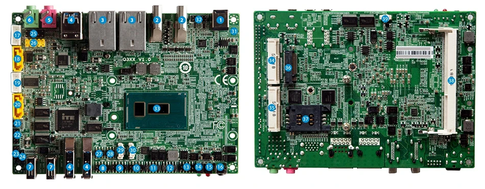 KANSUNG Intel Celeron 3215U Windows 10 Мини ПК 2 гигабит 6 RS232 Linux Barebone X86 промышленный безвентиляторный мини настольный ПК