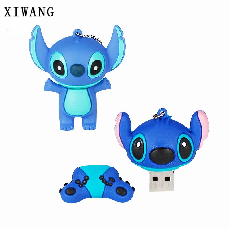 USB флеш-накопитель 128 ГБ с милыми животными из мультфильма USB 2,0 4 ГБ 8 ГБ флеш-накопитель 16 ГБ 32 ГБ 64 ГБ креативный флеш-накопитель usb memory stick Stitch
