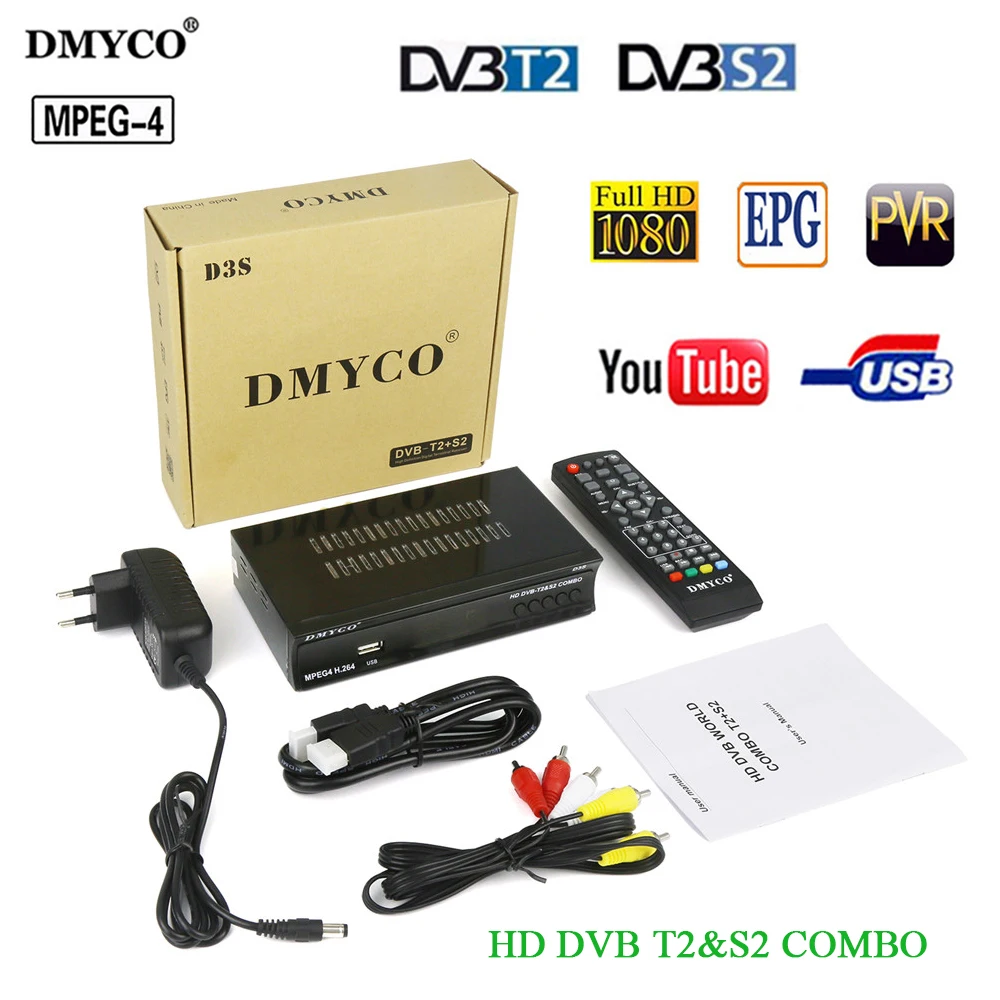 2018 новый HD цифровой эфирный спутниковый ТВ приемник DVB T2 + S2 тюнер C01S к получению