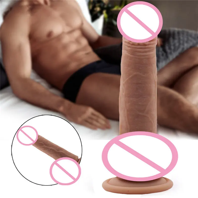 Имитация Pseudopenis двухслойный жидкий силикагель мастурбатор для женщин Вагина