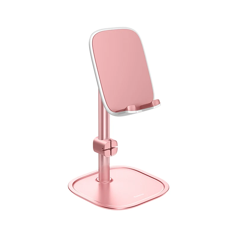 Rose Gold Baseus, металлическая подставка для телефона, держатель для iPhone, Xiaomi, huawei, регулируемая настольная подставка для мобильного телефона, подставка для iPad Air, samsung, планшетов - Цвет: Rose Gold