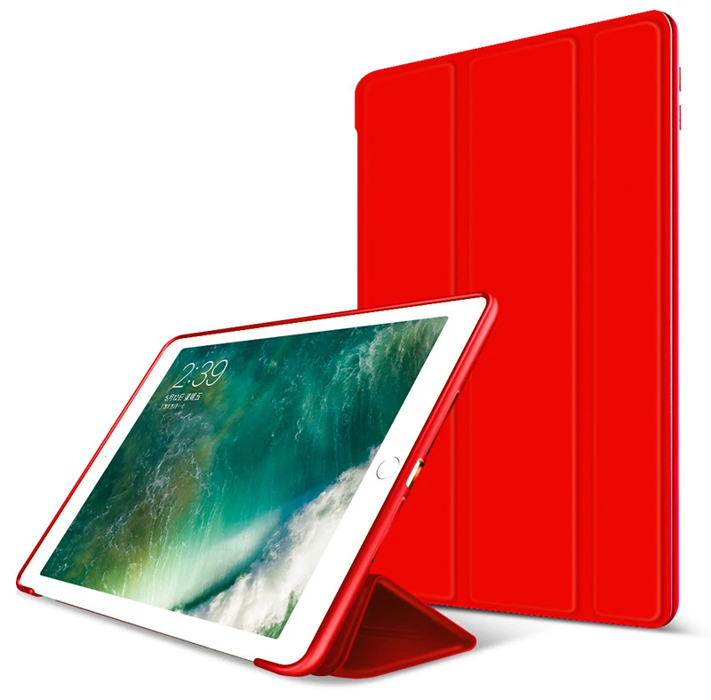 Чехол для iPad 9,7 дюймов модель A1822 A1823 A1893 A1954 Мягкий силиконовый чехол с подставкой из искусственной кожи с функцией автоматического сна