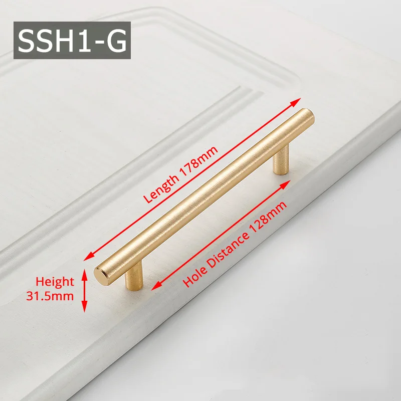 SSH1-G-128 KAK цинковый сплав жемчужина золотая для шкафа ручки кухни дверные ручки дверь для ящика шкафа Ручка шкафа ручки для мебельного Оборудования - Цвет: SSH1-G-128