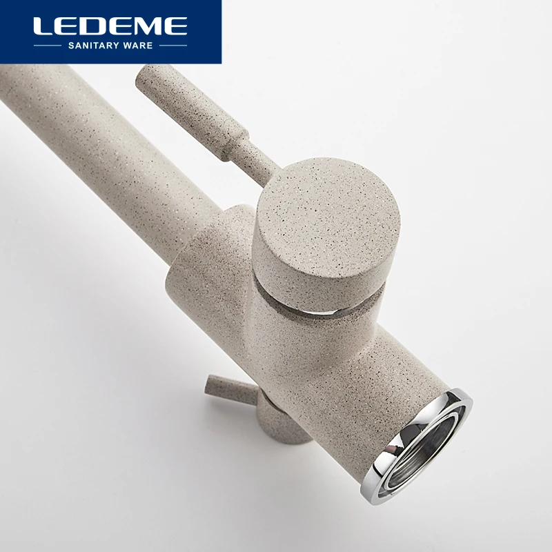LEDEME Waterfilter краны Кухня смесители питьевой воды фильтр многоцветные Кухня кран Раковина Водопроводной воды черный, белый цвет