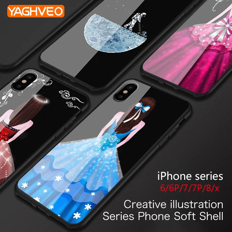 Для Iphone х чехол для телефона зеркало Защитная крышка 6 plus Силиконовые soft shell