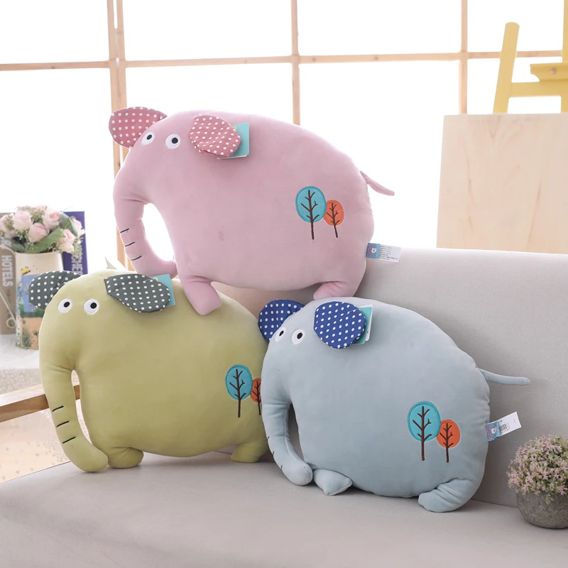 Милая мультяшная плюшевая подушка слон игрушка мягкая диванная на спину Детская