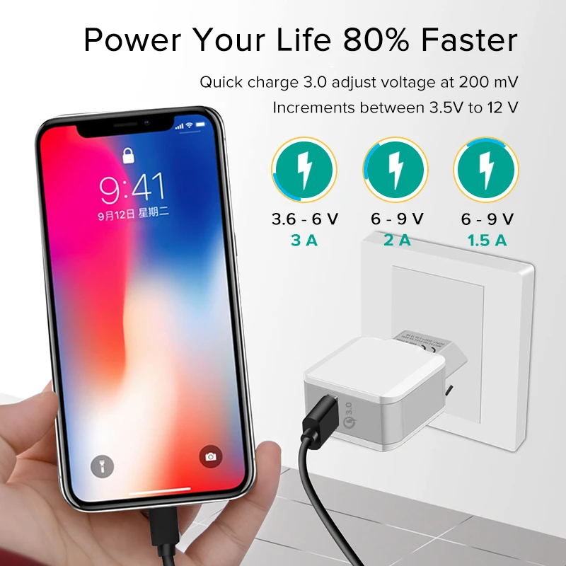 SUPTEC 18 Вт телефон USB зарядное устройство Быстрая зарядка 3 0 быстрый мобильный