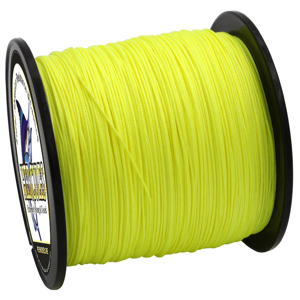 Hercules Braided Fishing Line 8Strands Fluorescent Yellow 100M 300M 500M 1000M 1500M 2000M Cord linha multifilamento for Fishing