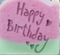size4x4cm happy birthday natural handmade soap acrylic seal Mini DIY natural organic glass stamp chapter - Цвет: size4x4cm