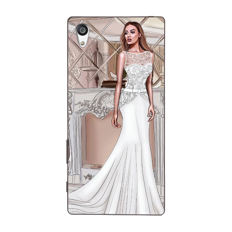 fashion Charming Painting Women TPU soft case Cover For Sony Xperia Z Z1 Z2 Z3 Z4 Z5 compact Premium shell Coque |