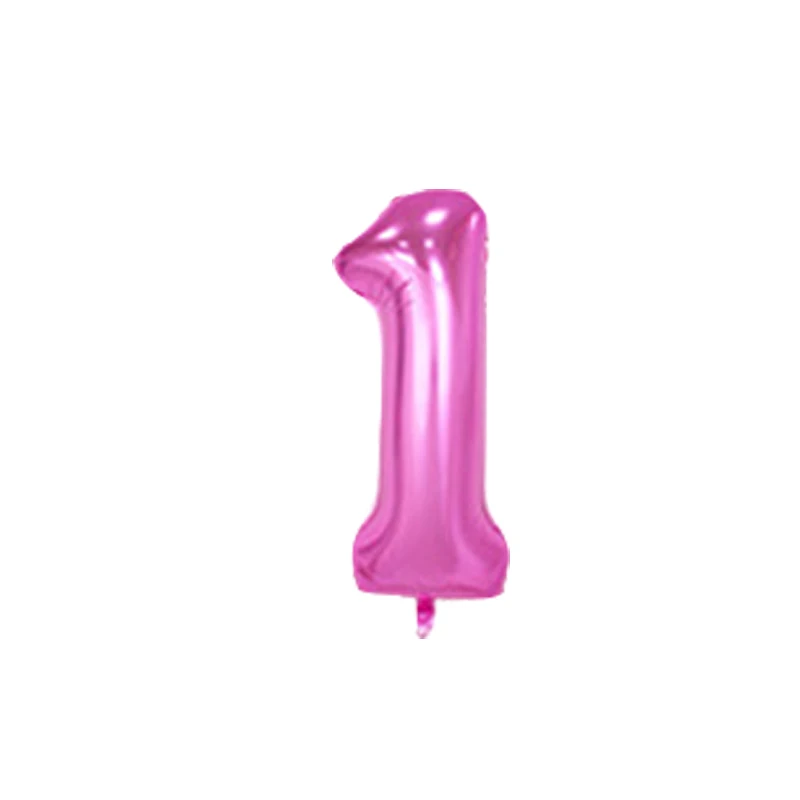 pink number 1 40 дюймов золотое серебряное число фольгированные шары большие цифры баллоны с гелием Надувное свадебное украшение день рождения - Цвет: pink number 1