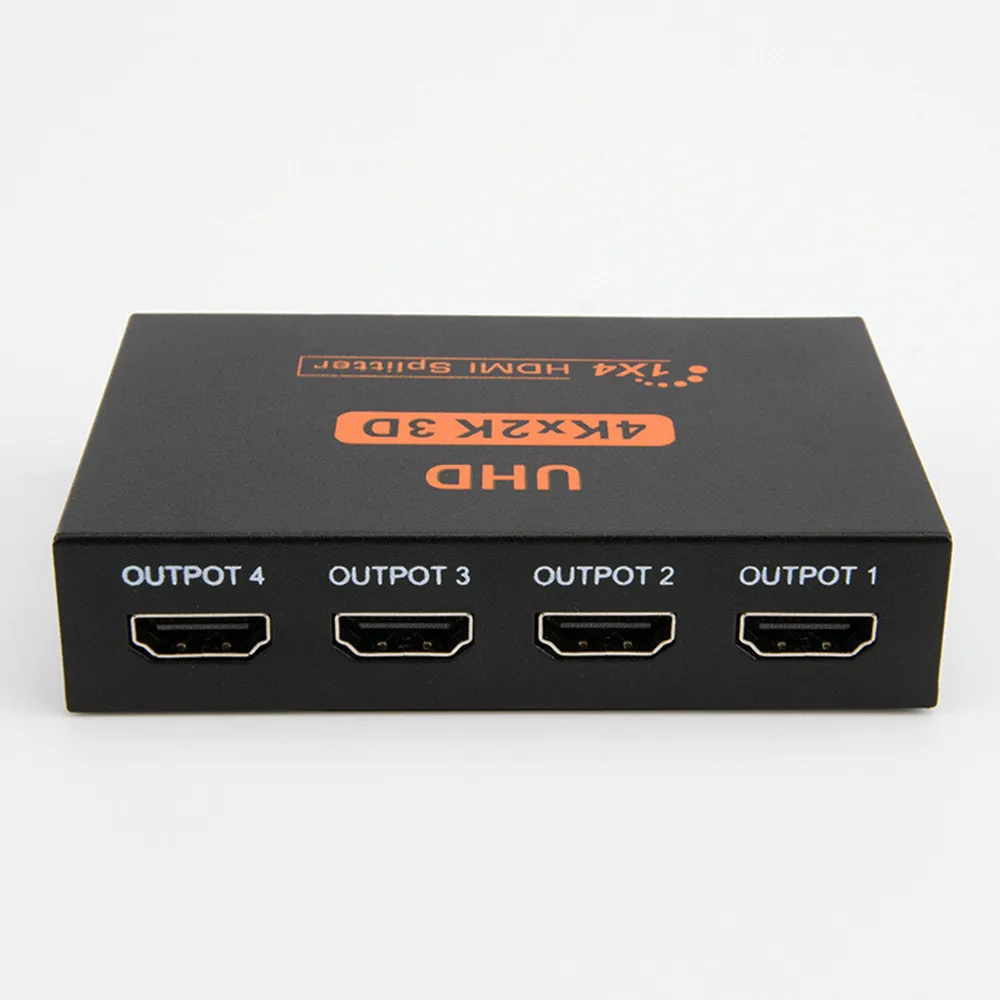 4K 3D UHD 1x4 HDMI Splitter Adapter 1xHDMI Signal Input Split to 4xHDMI Female Connector For HDTV DVD STB PS23 PSP Free Shipping |