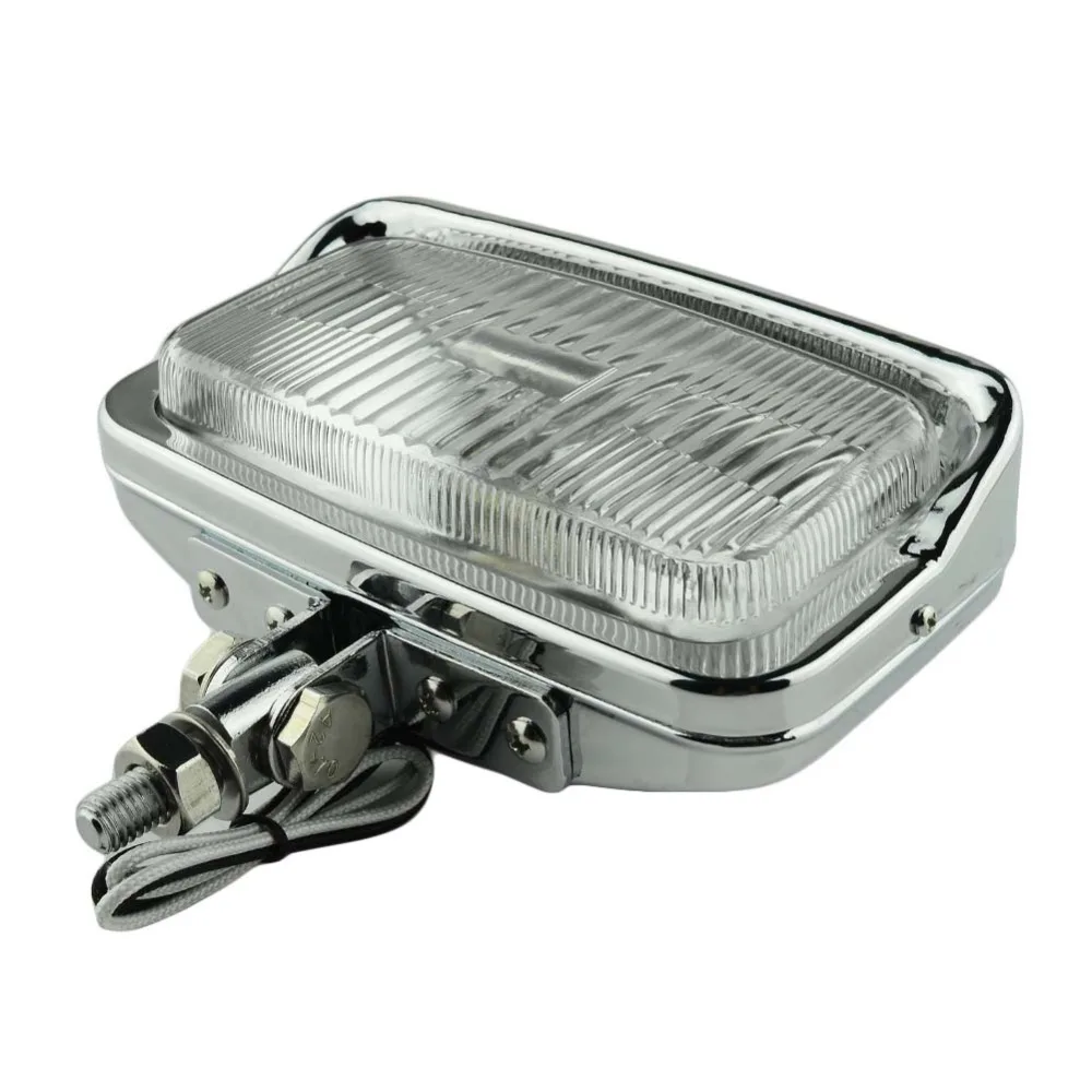 Квадратный ретро черный хром Фара мотоцикл для Harley Chopper скремблер кафе гонщик 10 мм